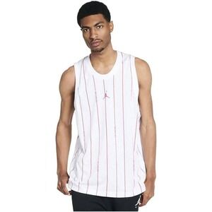 NWT Nike Air Jordan Men's Basketball Jersey - 3XL (White/Red Pinstripe)